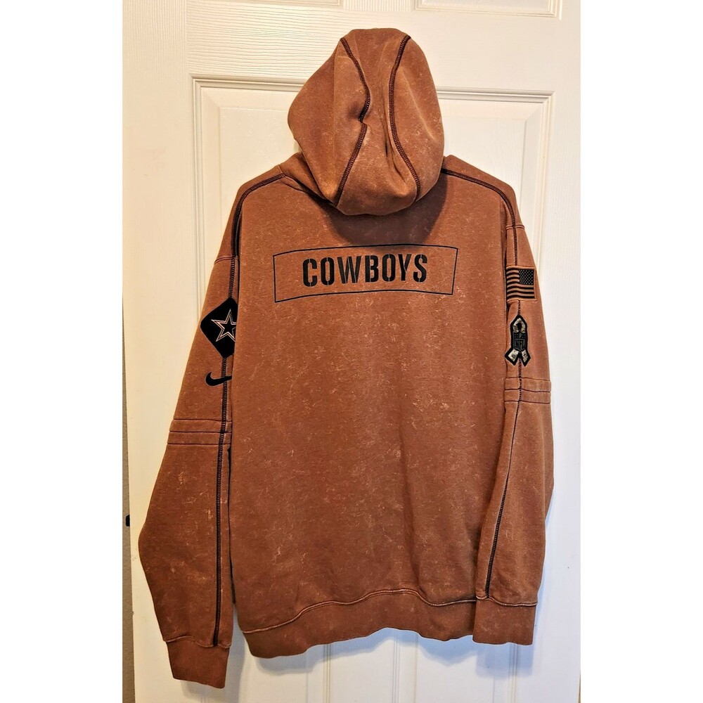Nike Dallas Cowboys Salute to Service Hoodie Men’s Large Brown NFL Pullover - Picture 2 of 9